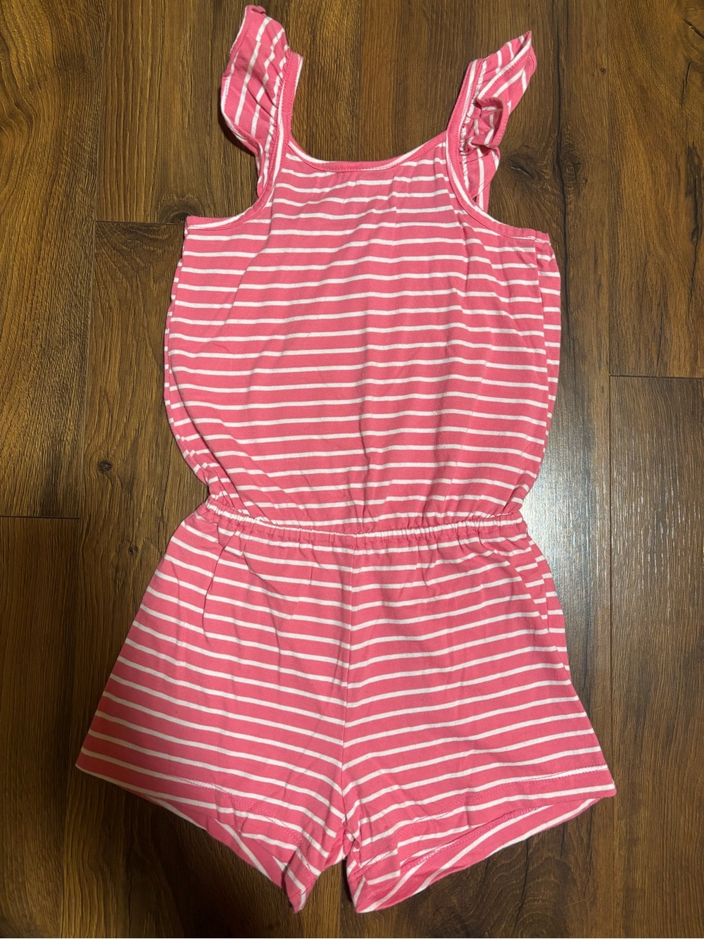 The Children’s Place Toddler Girls Sleeveless Striped Romper - Pink 5t